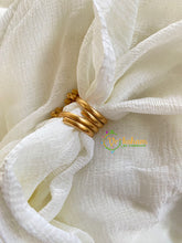 Premium AD Stone Toe Rings -White-G10016